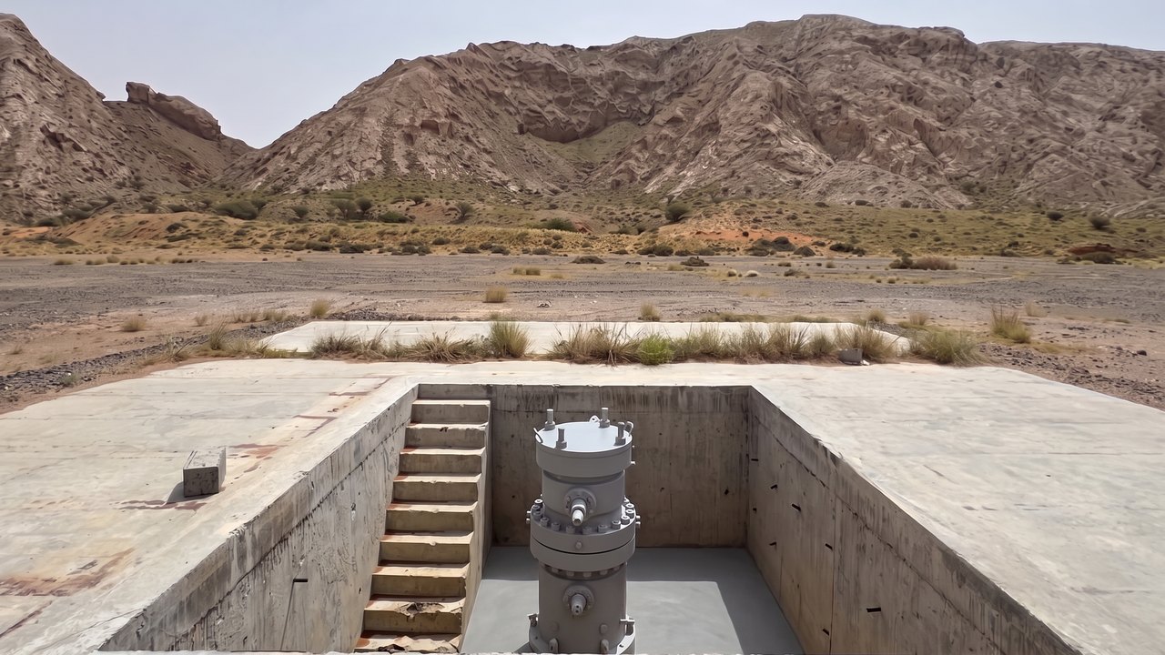 The exploration well site in Sharjah